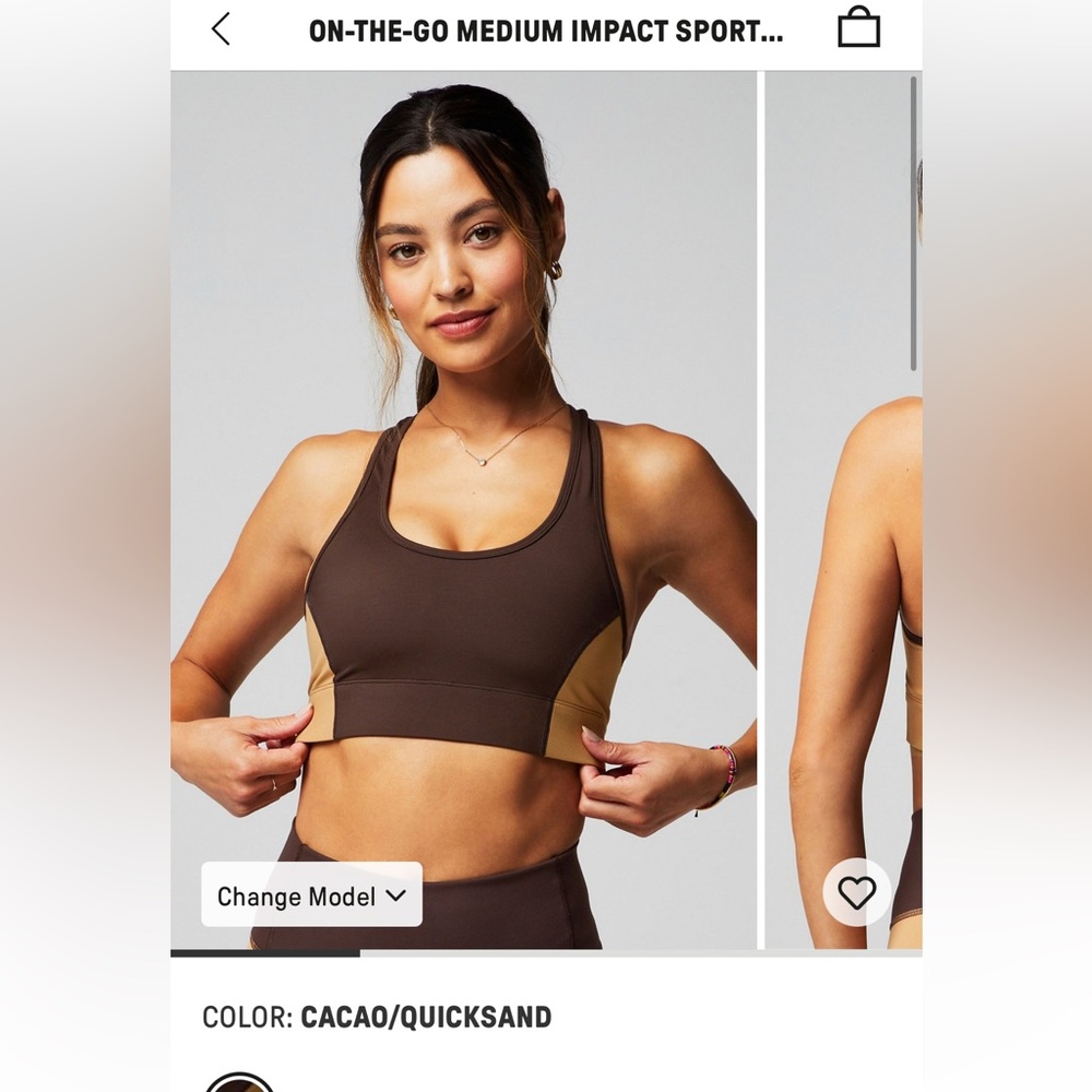 Fabletics On the go set. Size M. Brown and tan. Brand new only worn once